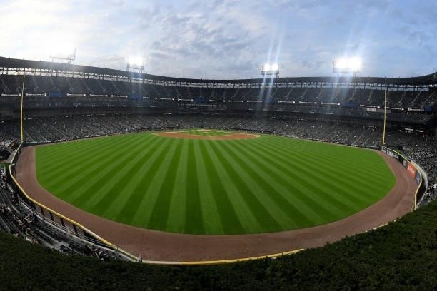 General view inside of Guaranteed Rate Field prior to game 3 of the American League Division Series between the Chicago White Sox and the Houston...