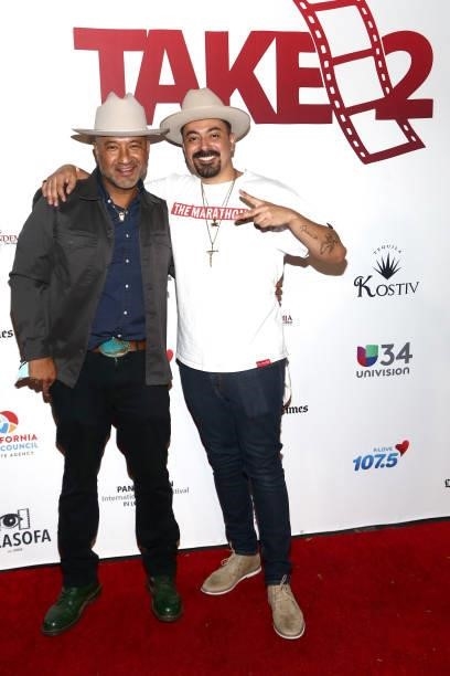 Juan Escobedo and Matias Ponce attend “!Gaytino! Made In America" during the closing night of the East LA Film Festival and The Panamanian...