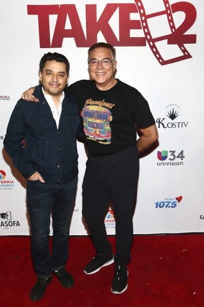 Douglas Spain and Gabriel Reyes attend “!Gaytino! Made In America" during the closing night of the East LA Film Festival and The Panamanian...