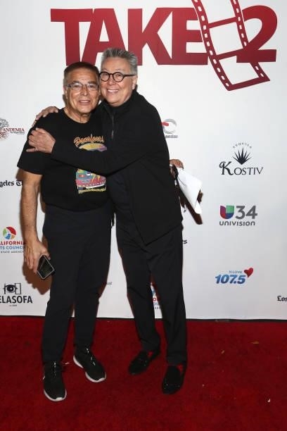Gabriel Reyes and Dan Guerrero attend “!Gaytino! Made In America" during the closing night of the East LA Film Festival and The Panamanian...