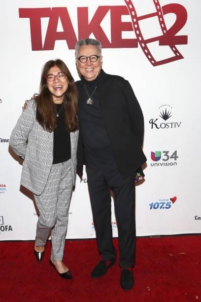 Linda Mendoza and Dan Guerrero attend “!Gaytino! Made In America" during the closing night of the East LA Film Festival and The Panamanian...