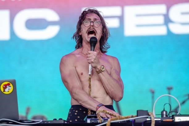Marc Rebillet performs at ACL Music Festival at Zilker Park on October 10, 2021 in Austin, Texas.
