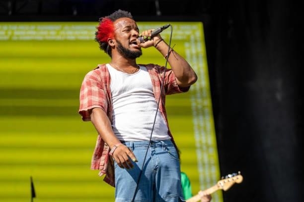 Cautious Clay performs at ACL Music Festival at Zilker Park on October 10, 2021 in Austin, Texas.