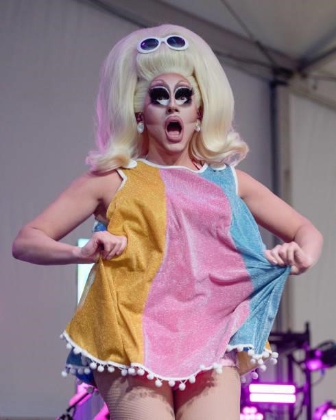 Drag performer Trixie Mattel performs onstage during weekend two, day three of Austin City Limits Music Festival at Zilker Park on October 10, 2021...