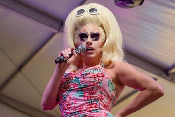 Drag performer Trixie Mattel performs onstage during weekend two, day three of Austin City Limits Music Festival at Zilker Park on October 10, 2021...