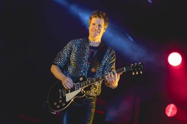 Dominic Brown of Duran Duran performs onstage during weekend two, day three of Austin City Limits Music Festival at Zilker Park on October 10, 2021...