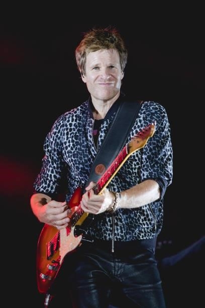 Dominic Brown of Duran Duran performs onstage during weekend two, day three of Austin City Limits Music Festival at Zilker Park on October 10, 2021...