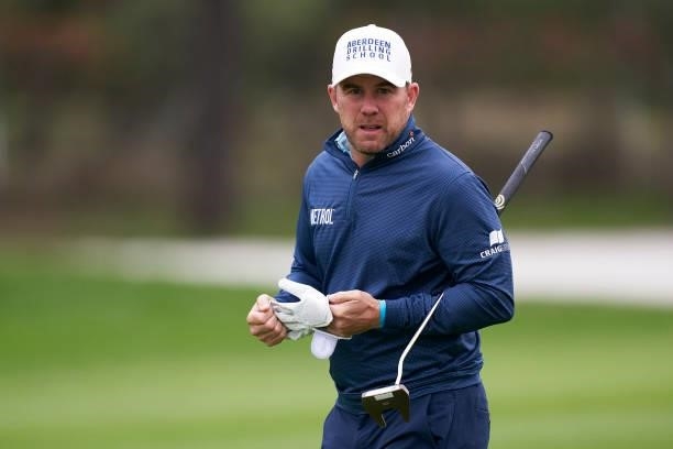 Richie Ramsay of Scotland looks on during Day Four of The Open de Espana at Club de Campo Villa de Madrid on October 10, 2021 in Madrid, Spain.
