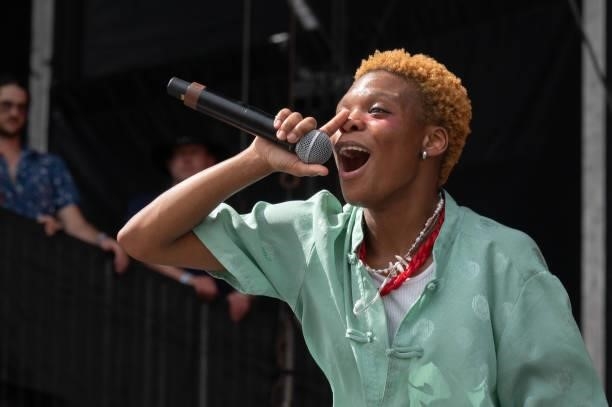 Rapper Serena Isioma performs live on stage during Austin City Limits Festival at Zilker Park on October 10, 2021 in Austin, Texas.