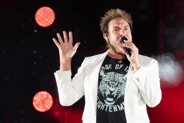 Singer Simon Le Bon of Duran Duran performs live on stage during Austin City Limits Festival at Zilker Park on October 10, 2021 in Austin, Texas.