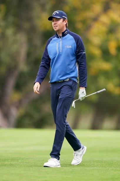 Steven Brown of England walks during Day Four of The Open de Espana at Club de Campo Villa de Madrid on October 10, 2021 in Madrid, Spain.