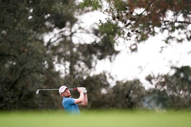 John Murphy of Ireland plays a shot during Day Four of The Open de Espana at Club de Campo Villa de Madrid on October 10, 2021 in Madrid, Spain.
