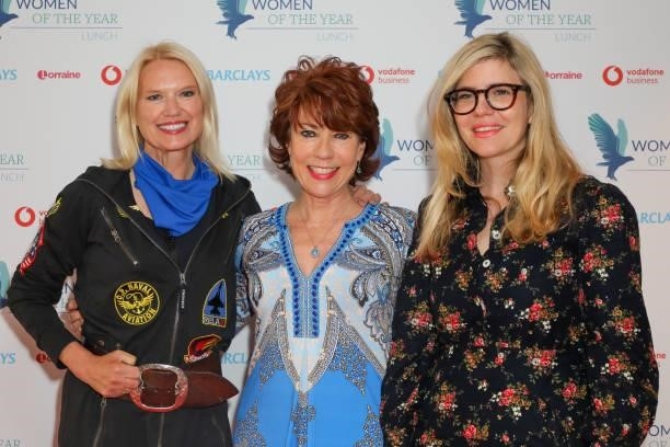 Anneka Rice, Kathy Lette and Emma Barnett attend the Women of the Year Lunch & Awards that recognises and celebrate 400 women from across the UK who...