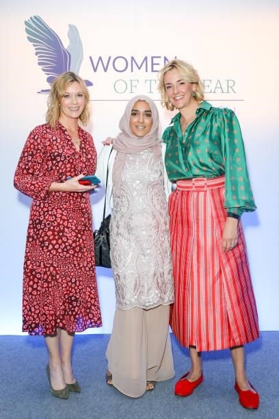 Julie Etchingham, Ayesha Aslam and Lady Louise Vaughan attend the Women of the Year Lunch & Awards that recognises and celebrate 400 women from...