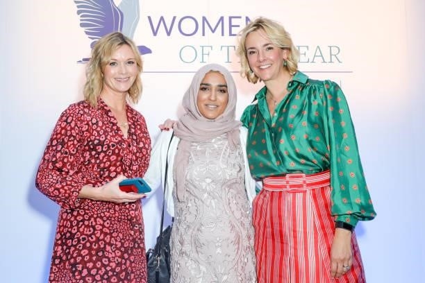Julie Etchingham, Ayesha Aslam and Lady Louise Vaughan attend the Women of the Year Lunch & Awards that recognises and celebrate 400 women from...