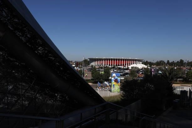 The Forum is seen from SoFi Stadium on October 10, 2021 in Inglewood, California.