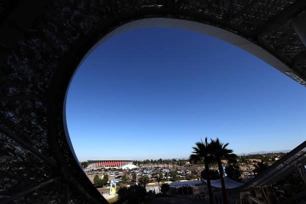 The Forum is seen from SoFi Stadium on October 10, 2021 in Inglewood, California.