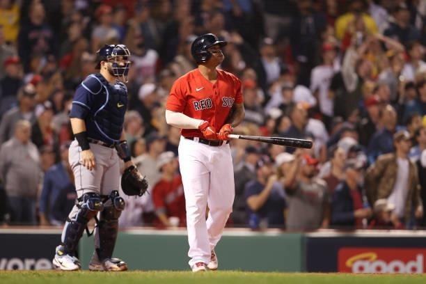 Enter caption here>>during Game 4 of the American League Division Series at Fenway Park on October 11, 2021 in Boston, Massachusetts.” class=”wp-image-26″ width=”419″ height=”612″></a><figcaption>Enter caption here>>during Game 4 of the American League Division Series at Fenway Park on October 11, 2021 in Boston, Massachusetts.</figcaption></figure>
</div>
<p class=