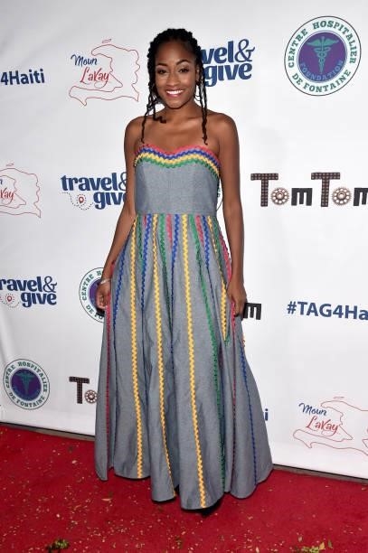 Kareen Ulysse attends Travel & Give Fundraiser with Lisa Vanderpump at Tom Tom on October 11, 2021 in West Hollywood, California.