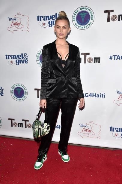 Lala Kent attends Travel & Give Fundraiser with Lisa Vanderpump at Tom Tom on October 11, 2021 in West Hollywood, California.