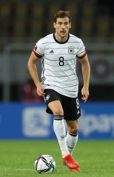 Leon Goretzka of Germany controls the ball during the 2022 FIFA World Cup Qualifier match between North Macedonia and Germany at National Arena Todor...
