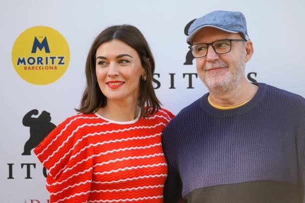 Actress Marta Nieto and director Juanjo Gimenez during the Sitges 54th International Fantastic Film Festival of Catalonia on October 12, 2021 in...