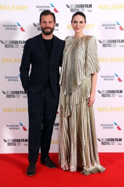 Jamie Dornan and Caitriona Balfe attend the "Belfast