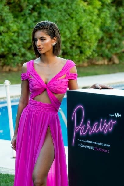 Begona Vargas attends 'Paraiso' photocall during the Sitges 54th International Fantastic Film Festival of Catalonia on October 12, 2021 in Sitges,...