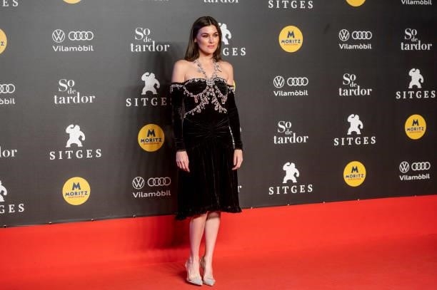 Actress Marta Nieto attends 'Tres' premiere during the Sitges 54th International Fantastic Film Festival of Catalonia on October 12, 2021 in Sitges,...