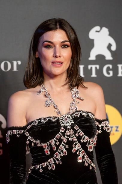 Actress Marta Nieto attends 'Tres' premiere during the Sitges 54th International Fantastic Film Festival of Catalonia on October 12, 2021 in Sitges,...