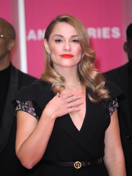 Joy Esther attends the 4th Canneseries Festival - Day Five on October 12, 2021 in Cannes, France.