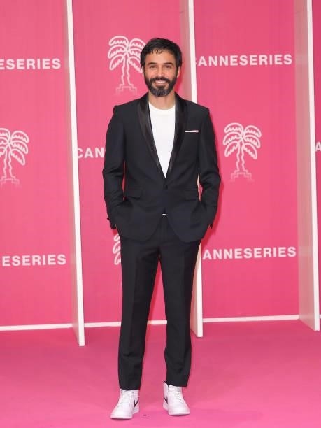 Assaâd Bouab attends the 4th Canneseries Festival - Day Five on October 12, 2021 in Cannes, France.