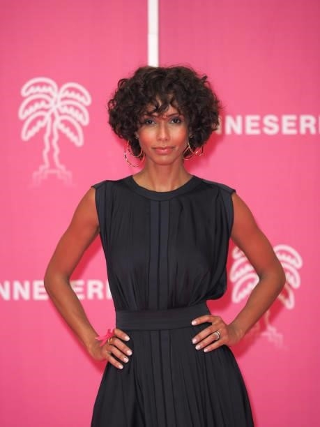Sonia Rolland attends the 4th Canneseries Festival - Day Five on October 12, 2021 in Cannes, France.