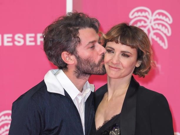 Stefano Lodovichi and Camilla Filippi attends the 4th Canneseries Festival - Day Five on October 12, 2021 in Cannes, France.