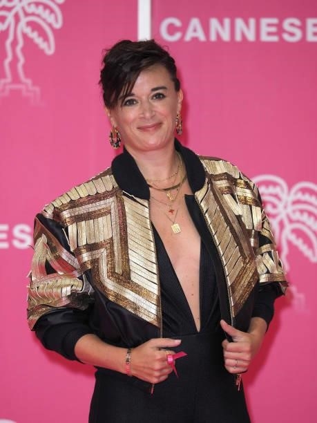Béatrice de La Boulaye attends the 4th Canneseries Festival - Day Five on October 12, 2021 in Cannes, France.