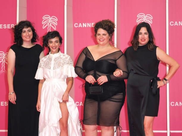 Shir Reuven, Einat Holland, Maya Landsmann and Talya Lavie attends the 4th Canneseries Festival - Day Five on October 12, 2021 in Cannes, France.