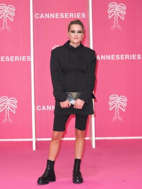 Marie Papillon attends the 4th Canneseries Festival - Day Five on October 12, 2021 in Cannes, France.