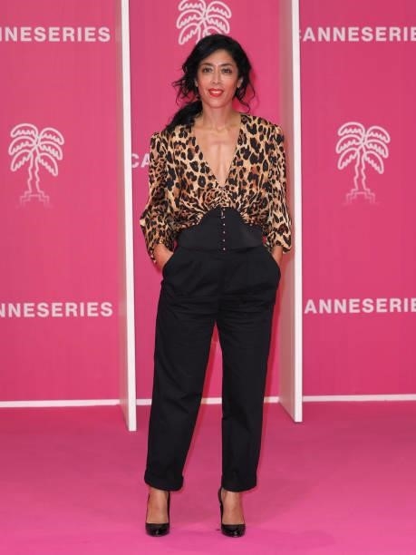 Naidra Ayadi attends the 4th Canneseries Festival - Day Five on October 12, 2021 in Cannes, France.