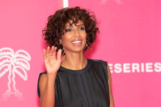 Sonia Rolland attends the 4th Canneseries Festival - Day Five on October 12, 2021 in Cannes, France.