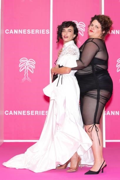 Einat Holland and Maya Landsmann attend the 4th Canneseries Festival - Day Five on October 12, 2021 in Cannes, France.