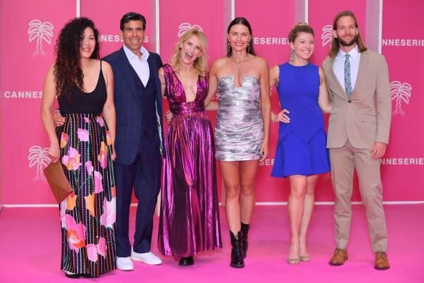 Elias Plagianos, Stacey van Groder, Tara Westwood, Kathleen Burke and Brett Dameron attend the 4th Canneseries Festival - Day Five on October 12,...