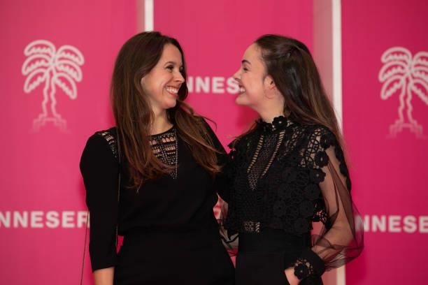 Kaycie Chase and Clara Quilichini attend the 4th Canneseries Festival - Day Five on October 12, 2021 in Cannes, France.