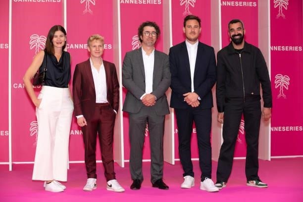 Elly Vervloet, Gilles de Schryver, Maarten Moerkerke, Gilles Coulier and Mounir Hathout attend the 4th Canneseries Festival - Day Five on October 12,...
