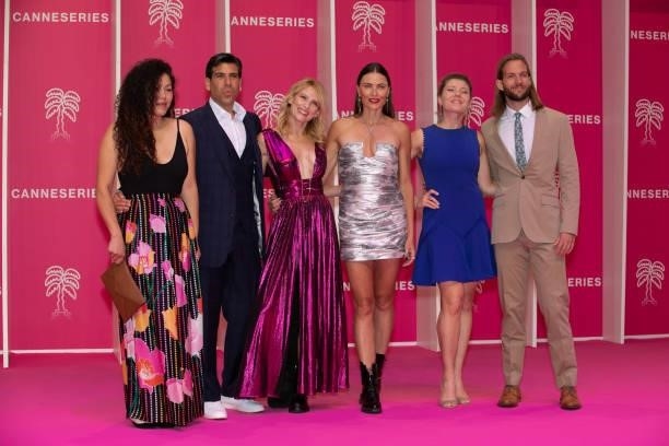 Elias Plagianos, Stacey van Gorder, Tara Westwood, Kathleen Burke and Brett Dameron attend the 4th Canneseries Festival - Day Five on October 12,...