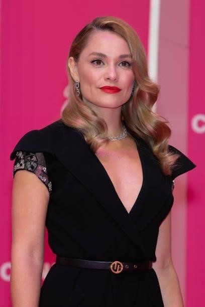 Actress Joy Esther attends the 4th Canneseries Festival - Day Five on October 12, 2021 in Cannes, France.