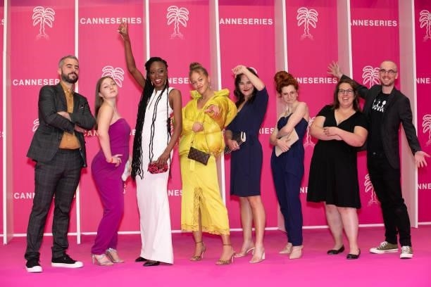 Guests attend the 4th Canneseries Festival - Day Five on October 12, 2021 in Cannes, France.