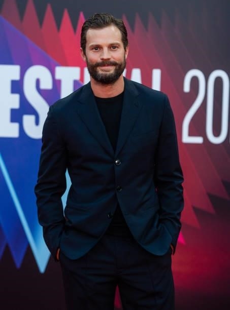 Jamie Dornan attends a service of Thanksgiving to mark the centenary of The Royal British Legion at Westminster Abbey on October 12, 2021 in London,...