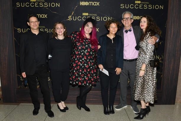 Ken Eluto, Dara Schnapper Valerie Landesberg, Jane Rizzo, Bill Henry and Kate Miller attend HBO's "Succession