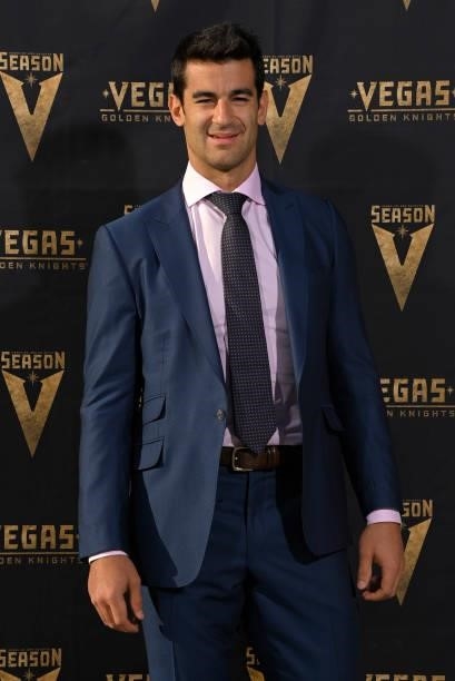 Max Pacioretty of the Vegas Golden Knights arrives prior to a game against the Seattle Kraken at T-Mobile Arena on October 12, 2021 in Las Vegas,...