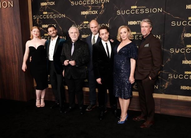 Sarah Snook, Arian Moayed, Brian Cox, Jesse Armstrong, Kieran Culkin, J. Smith-Cameron and Alan Ruck attend the HBO's "Succession